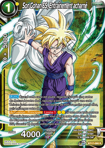 BT17 095 R Son Gohan SS Entraînement acharné DBSCards fr