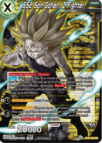 BT17-083-SR - Son Gohan SS2, Guerrier Z | DBSCards.fr